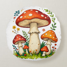 Wilde paddenstoelen en bloemen in gras bos natuur