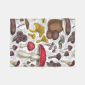 Wilde paddenstoelen fleece deken (Voorkant (Horizontaal))