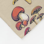 Wilde paddenstoelen fleece deken (Hoek)