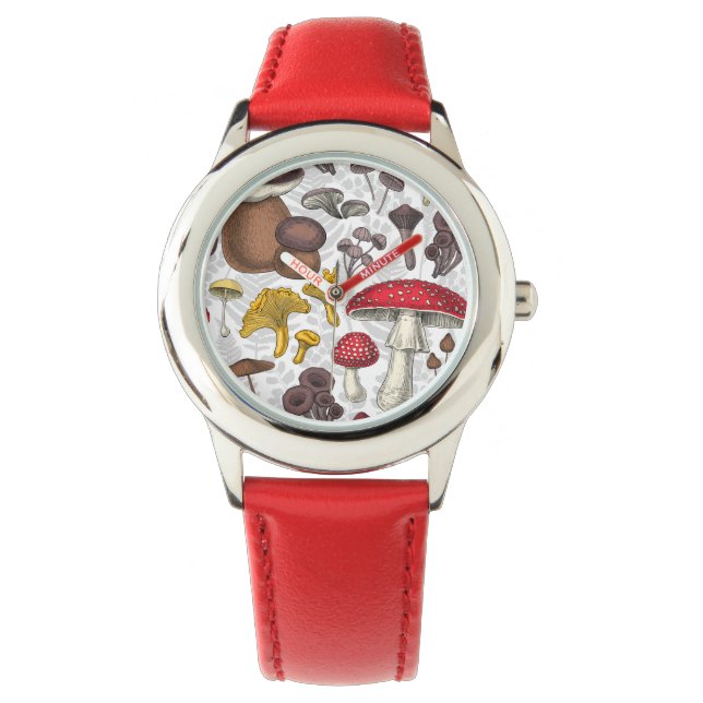 Wilde paddenstoelen horloge (Voorkant)