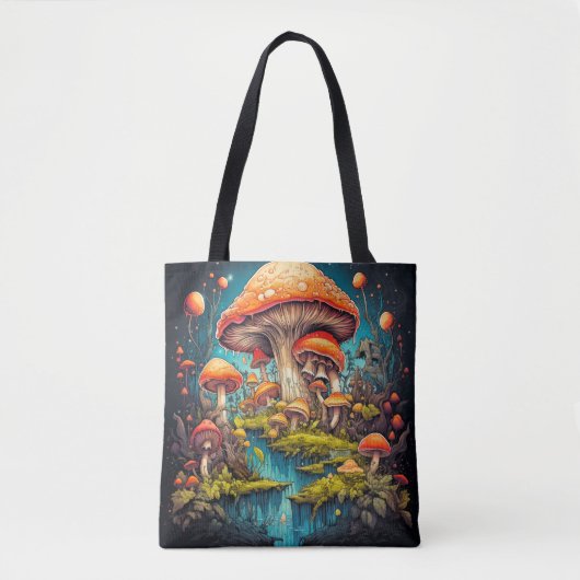 Wilde paddenstoelen in het bos tote bag (Voorkant)