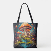 Wilde paddenstoelen in het bos tote bag (Achterkant)
