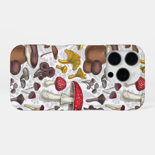 Wilde paddenstoelen iPhone hoesje (Achterkant horizontaal)