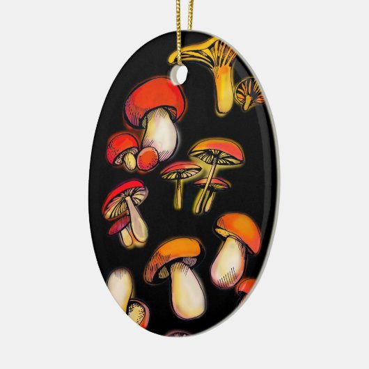 wilde paddenstoelen keramisch ornament (Links)