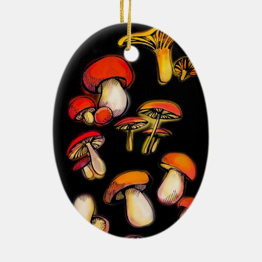 wilde paddenstoelen keramisch ornament (Achterkant)