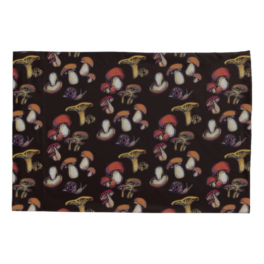 Wilde paddenstoelen kussensloop (Achterkant)