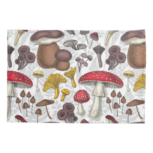 Wilde paddenstoelen kussensloop (Achterkant)