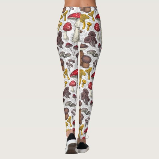Wilde paddenstoelen leggings (Achterkant)