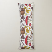 Wilde paddenstoelen lichaamskussen (Achterkant (Verticaal))