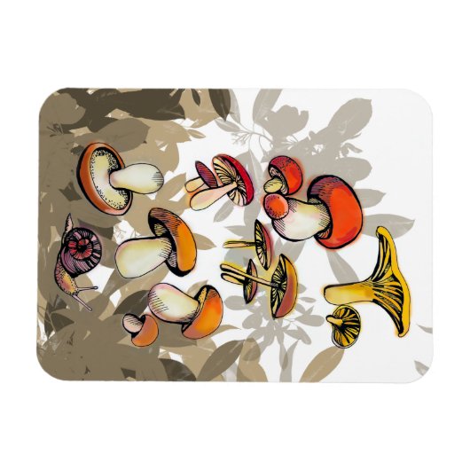 wilde paddenstoelen magneet (Horizontaal)