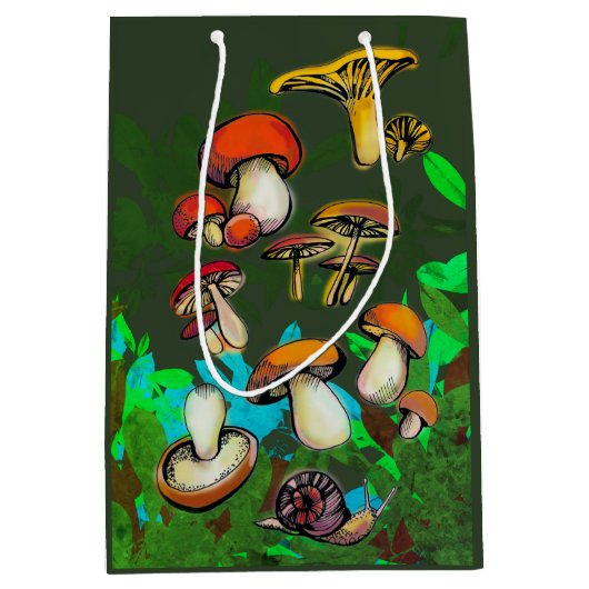 Wilde paddenstoelen medium cadeauzakje (Voorkant)