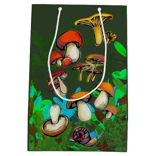 Wilde paddenstoelen medium cadeauzakje (Achterkant)