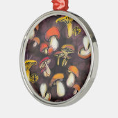 wilde paddenstoelen metalen ornament (Links)