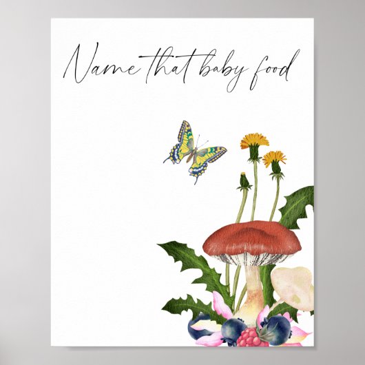Wilde paddenstoelen Naam dat baby food spel Poster (Voorkant)