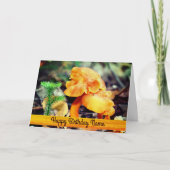 Wilde paddenstoelen Natuur Gepersonaliseerde vogel Kaart (Voorkant)