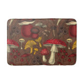 Wilde paddenstoelen op bruin badmat (Voorkant)