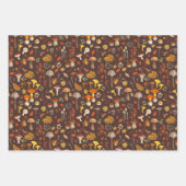 Wilde paddenstoelen op bruin inpakpapier vel (Voorkant 3)