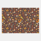 Wilde paddenstoelen op bruin inpakpapier vel (Voorkant)