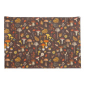 Wilde paddenstoelen op bruin kussensloop (Achterkant-Rechts)