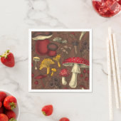 Wilde paddenstoelen op bruin servet (Insitu)