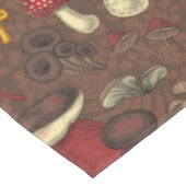 Wilde paddenstoelen op bruin tafelkleed (Gekanteld)