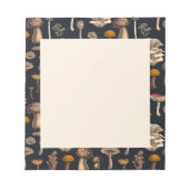 Wilde paddenstoelen op grafietzwart Notitieboek Notitieblok (Voorkant)