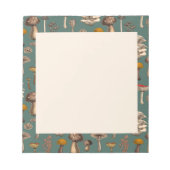 Wilde paddenstoelen op pijngroen Notitieboek Notitieblok (Voorkant)