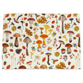 Wilde paddenstoelen op wit groot cadeauzakje (Voorkant)