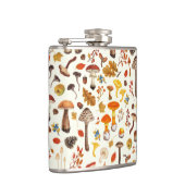 Wilde paddenstoelen op wit heupfles (Rechts)