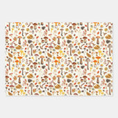 Wilde paddenstoelen op wit inpakpapier vel (Voorkant 3)