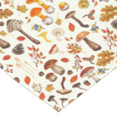 Wilde paddenstoelen op wit korte tafelloper (Hoek)