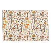 Wilde paddenstoelen op wit kussensloop (Achterkant-Rechts)