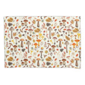 Wilde paddenstoelen op wit kussensloop (Voorkant-Links)