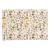 Wilde paddenstoelen op wit kussensloop (Voorkant-Rechts)