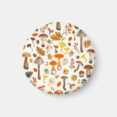 Wilde paddenstoelen op wit magneet (Voorkant)