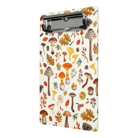 Wilde paddenstoelen op wit mini klembord (Angled2)