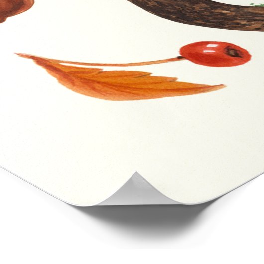 Wilde paddenstoelen op wit poster (Hoek)