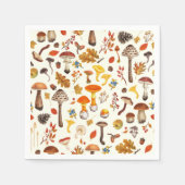 Wilde paddenstoelen op wit servet (Voorkant)