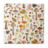 Wilde paddenstoelen op wit tegeltje (Voorkant)
