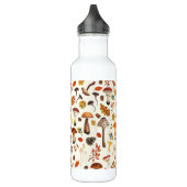 Wilde paddenstoelen op wit waterfles  (Links)