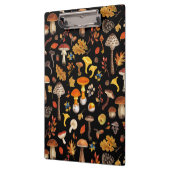 Wilde paddenstoelen op zwart klembord (Links)