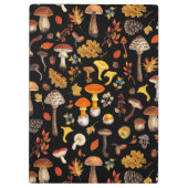 Wilde paddenstoelen op zwart klembord (Achterkant)