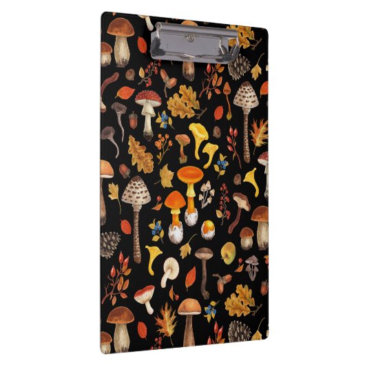 Wilde paddenstoelen op zwart klembord (Rechts)