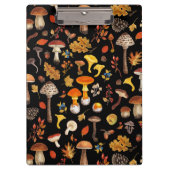 Wilde paddenstoelen op zwart klembord (Voorkant)