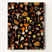 Wilde paddenstoelen op zwart notitieboek (Achterkant)