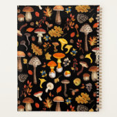 Wilde paddenstoelen op zwart planner (Achterkant)