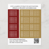 Wilde paddenstoelen, paddenstoelenboer Adverteren Flyer (Achterkant)