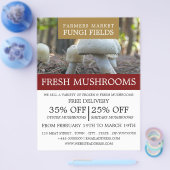 Wilde paddenstoelen, paddenstoelenboer Adverteren Flyer (Enkel)