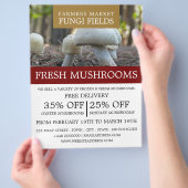 Wilde paddenstoelen, paddenstoelenboer Adverteren Flyer (Hand)