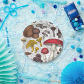 Wilde paddenstoelen papieren bordje (Feest)